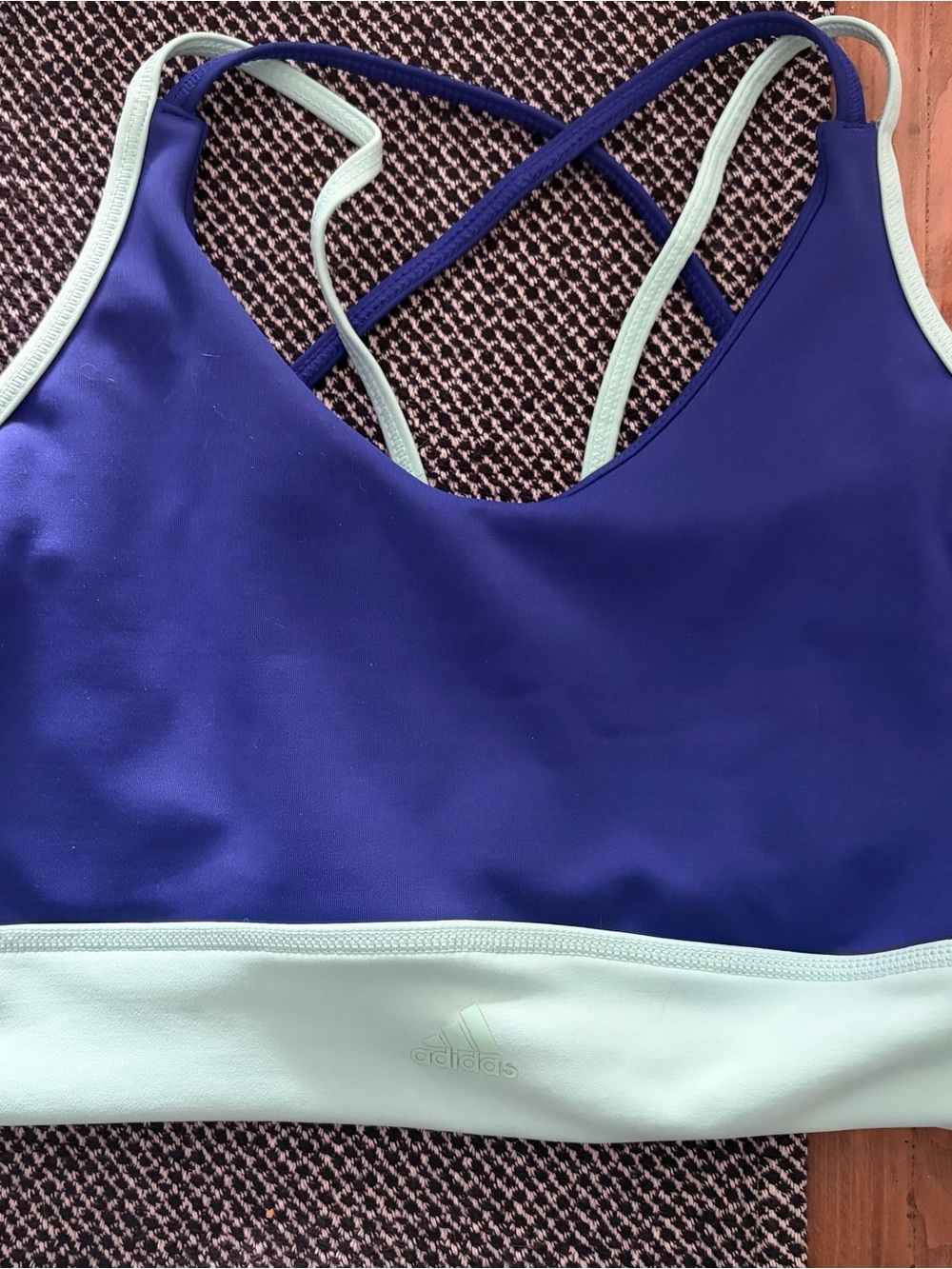 Women’s Adidas Medium (no tag) Blue Strappy Sports Bra